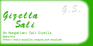 gizella sali business card